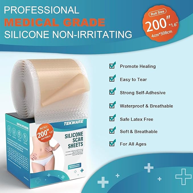 Extra Long Silicone Scar Sheets (1.6”