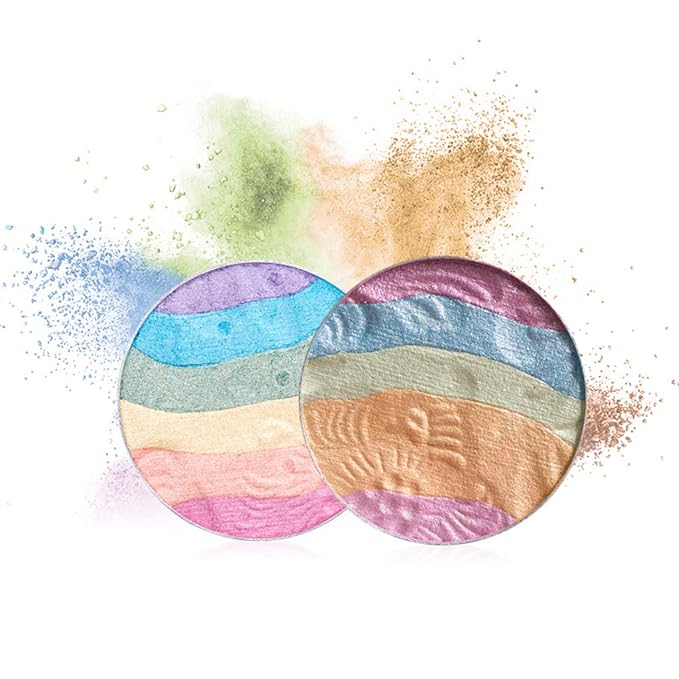 Pro 6 Colors 3D Baked Rainbow Highlighter Eyeshadow Unicorn Blush