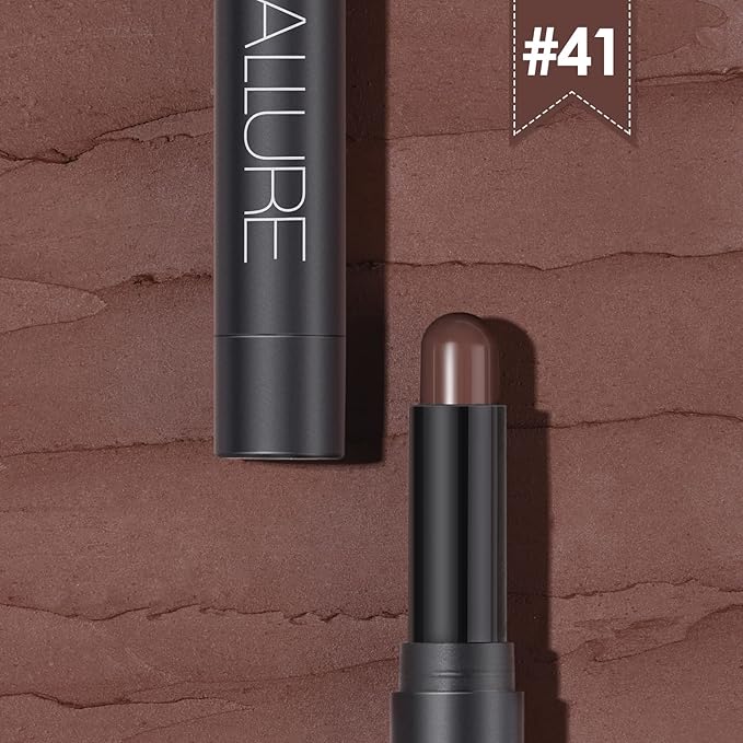 FOCALLURE Shimmer and Matte Cream Eyeshadow Stick,Smooth Brilliant Eye Brightener Pencil for Women,Long Lasting Waterproof Eye Shadow and Liners Makeup,CHOCOLATE