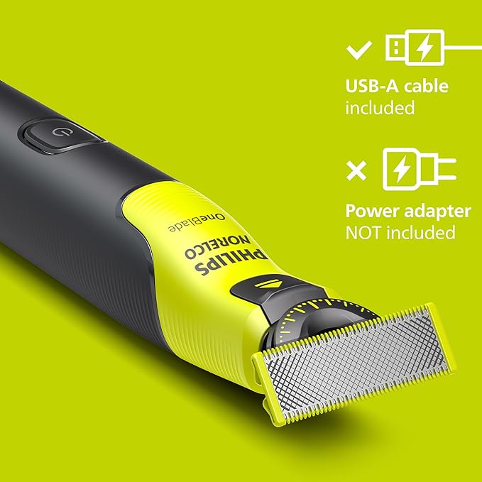 Norelco Philips OneBlade 360 with Connectivity Hybrid Face, Electric Beard Trimmer, Shaver with 360 Blade Tech & 1hr Fast Charge, 1x360 Blade, & 5-in-1 Comb, QP4530/90