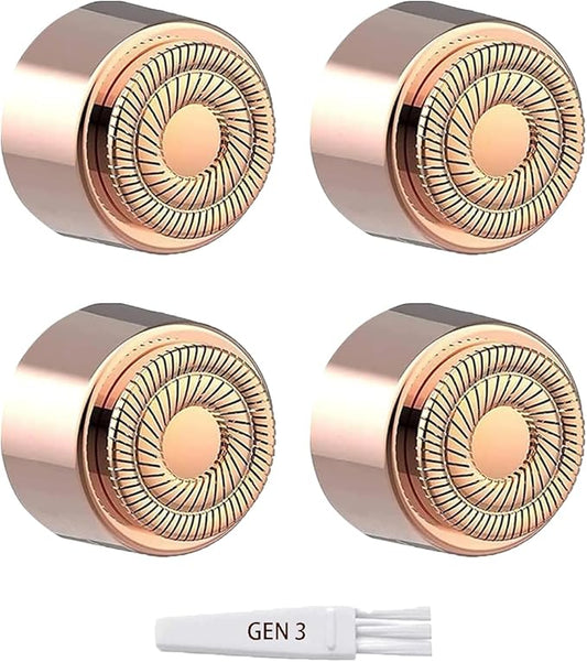 【Generation 3】Facial Hair Remover Replacement Heads for Finishing Touch Flawless Facial Hair Remover, Replacement Blades for Finishing Touch Flawless Gen 3 Hair Removal, 4 Pack