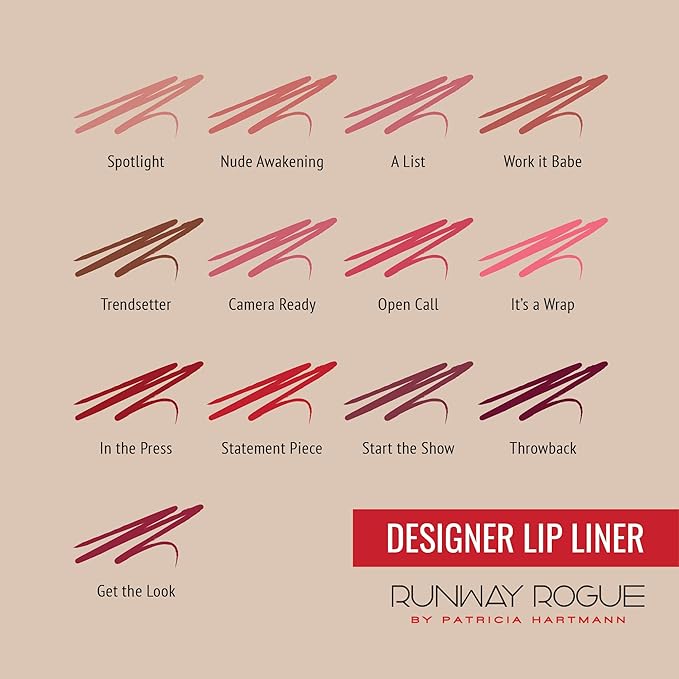 Runway Rogue Designer Liner Lip Pencil, Matte Crimson Lip