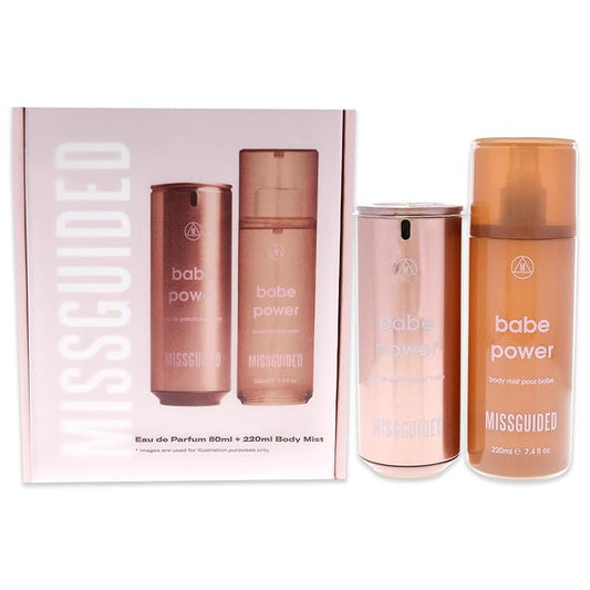 Babe Power Women 2.7oz EDP Spray, 7.4oz Body Mist 2 Pc Gift Set