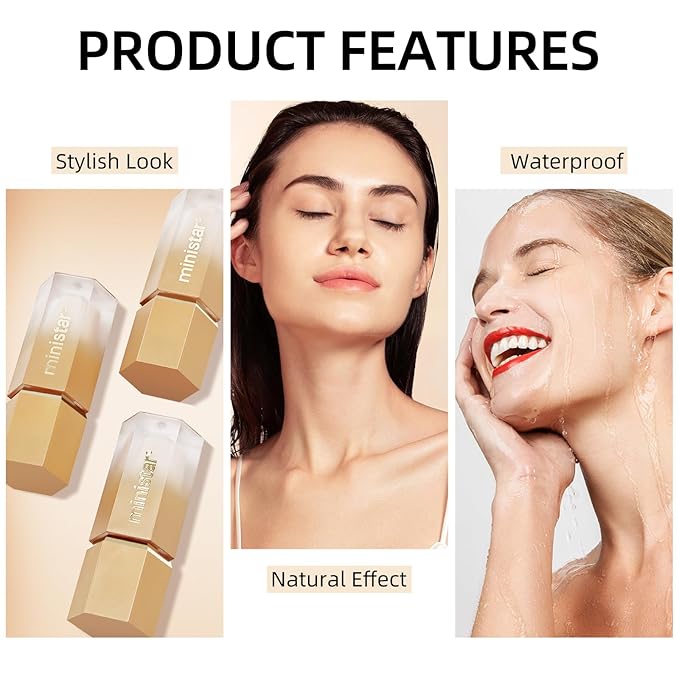 Liquid Concealer Makeup, Full Coverage Concealer, Cream Face Concealer with Cushion Applicator, Highly Pigmented, Natural-Looking, Hydrating, Waterproof Concealer (#06 Warm Love)