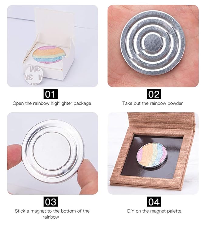Pro 6 Colors 3D Baked Rainbow Highlighter Eyeshadow Unicorn Blush
