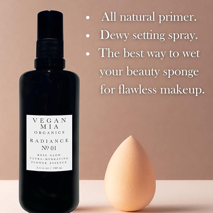 Organics - Radiance, Ultra-Hydrating Rose Water Spray for Face and Neck, Face Mist with Organic Rose Flower Essence, Facial Mist for All Skin Types, Hydrates Dry and Dull Skin, 3.4 fl oz