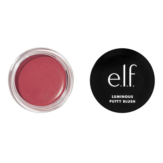 e.l.f. Luminous Putty Blush, Putty-to-Powder, Buildable Blush With A Subtle Shimmer Finish, Highly Pigmented & Creamy, Vegan & Cruelty-Free, St. Barts
