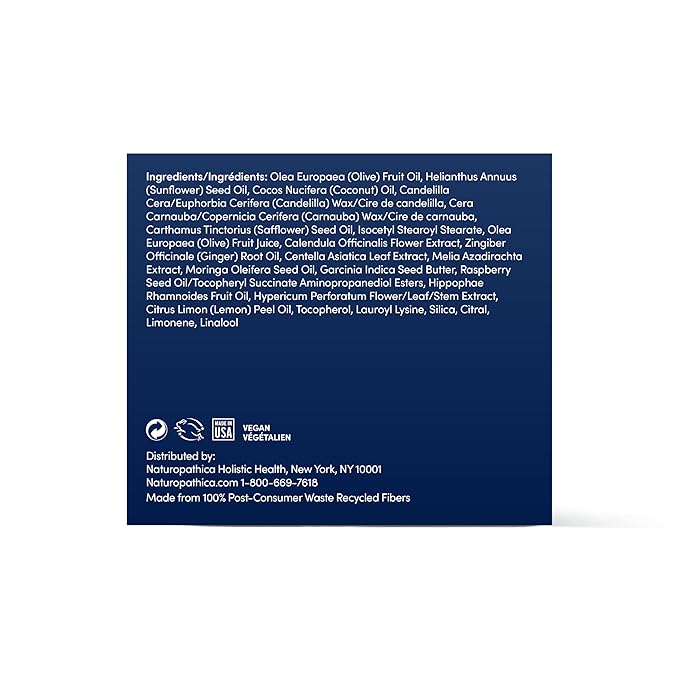 Naturopathica Gotu Kola Intense Repair Balm, Daily Facial Moisturizer for Skin Barrier Repair, Hydrating Face Cream to Help Reduce Redness, 2.8 oz