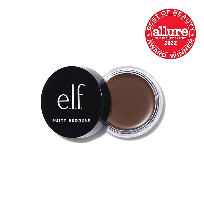 e.l.f. Putty Bronzer, Creamy & Highly Pigmented Formula, Beach, Please!, 0.35 Oz