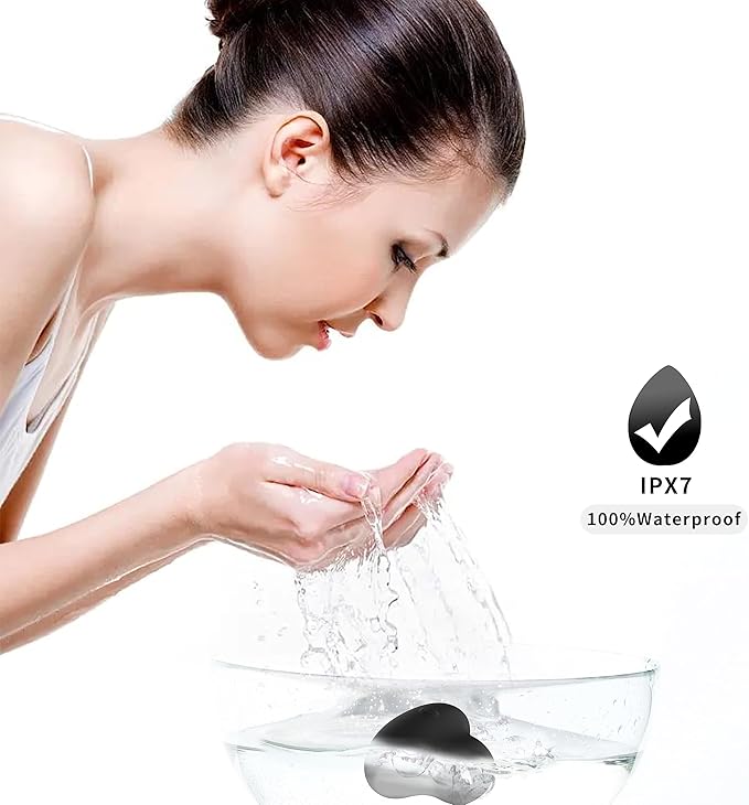 Facial Mini Massage Ball, Handhold Portable Quiet Waterproof USB Rechargeable Powerful Multifunctional Vibrating Travel Pocket Face Eye Finger Joint and Neck Jaw Massager - Black