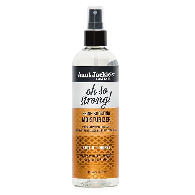 Aunt Jackie's Award-Winning Braid + Twist Collection Oh So Strong Shine Boosting Moisturizer, 12 fl oz