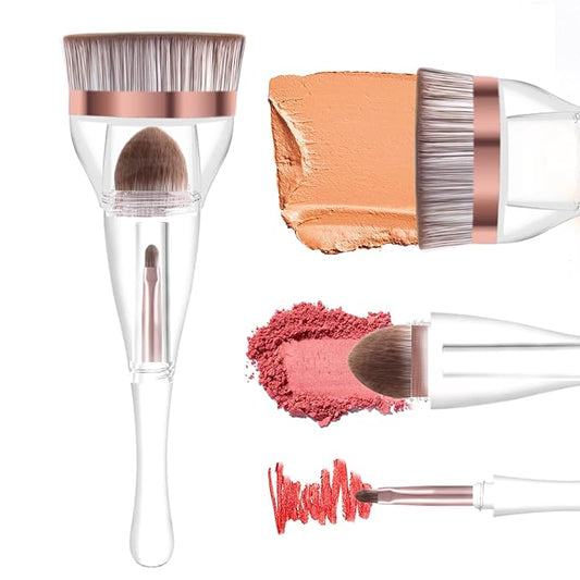 Makeup Brushes, Daubigny Perfect 3IN1 Makeup Brush for Face Blush Liquid Powder Foundation Brush for Blending Liquid, Cream or Flawless Powder Cosmetics with Great Gift Case