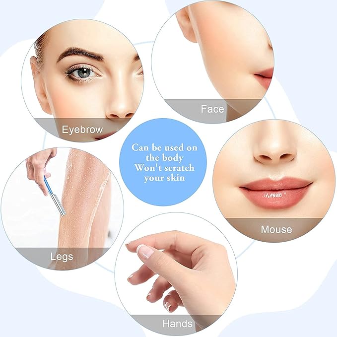 Women Facial Razor for Hair Removal - Dermaplaning Tool Peach Fuzz Trimmer, Fine Hair Remover Eyebrow Razors and Dermaplane Face Shavers Women's Exfoliating for Sensitive Skin Essential Travel