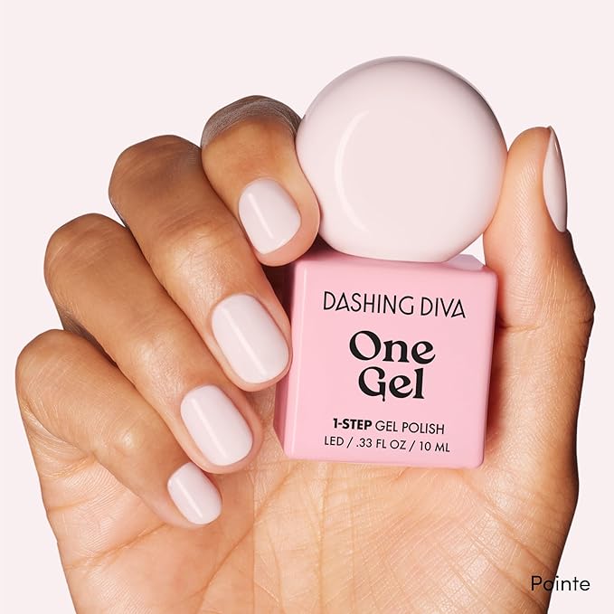 Dashing Diva One Gel Color & Magnetic Topper Duo - OG - Pointe & Silver Glitter Topper - 3-in-1 Base Coat, Nail Color & Top Coat - Gel Nail Polish Set