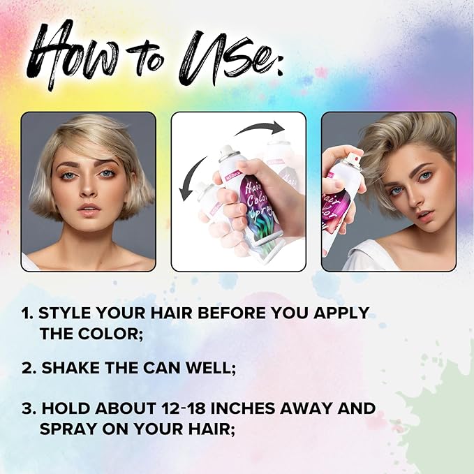 ONE-TIME USE Hair Color Spray