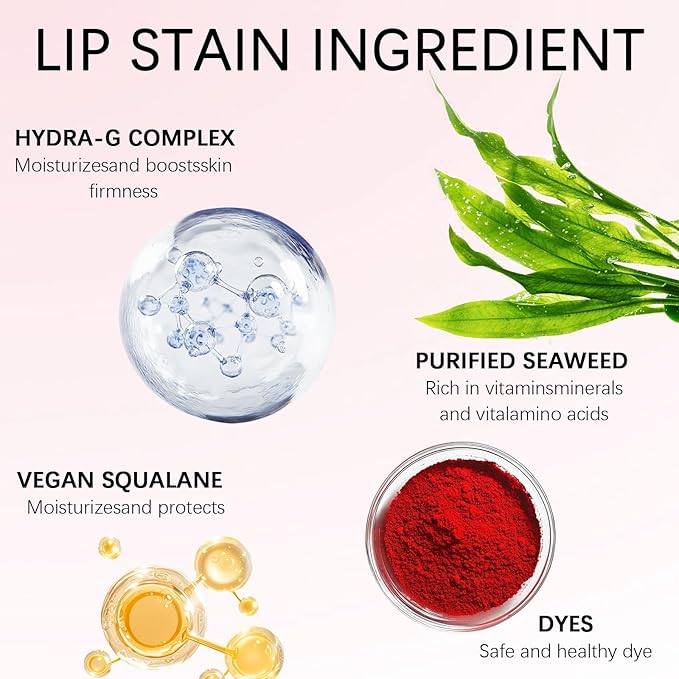 QueenDiary Lip tint Peel Off Lip Stain，Lip Stain Waterproof， Lip Tattoo Peel Off with Matte Finish, Long Lasting, Transfer-proof, Highly Pigmented Color (Romance Stain)