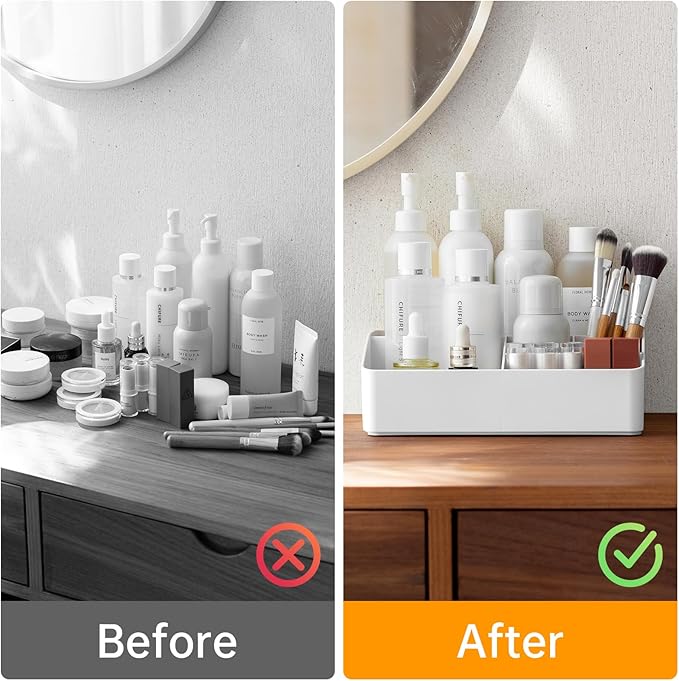 Makeup organizer countertop, plastic cosmetic