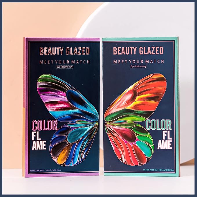 18 Colors Eyeshadow Palette, Butterfly Series Highly Pigmented Eye Makeup Palette, Matte Shimmer Metallic Powder Eyeshadow Pallet, Makeup Palette Cosmetics Gift, 111