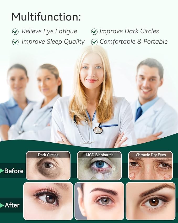 ProCIV 30 Packs Unscented Steam Eye Mask for Dry Eye, Self Heating Moist Heated Eye Mask for Dark Circles and Puffiness Disposable Warming Eye Mask for Soothing Headache Relieve Eye Fatigue Sleep Mask