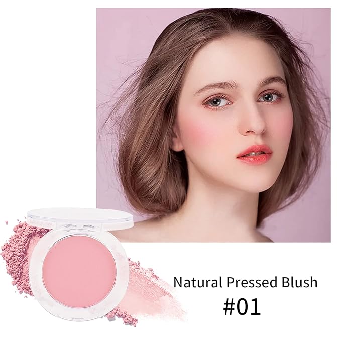 Boobeen Single Color Blush Face Blush Palette Matte Easily, Lightweight