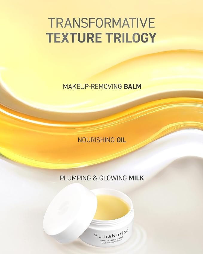 SumaNurica Peptide Cleansing Balm, Biotech Makeup Remover, All-in-One Facial Cleanser, Oil Cleanser for Sensitive & Acne-Prone Skin, Deep Cleanse Waterproof Makeup & Impurities, 0.42oz/12g