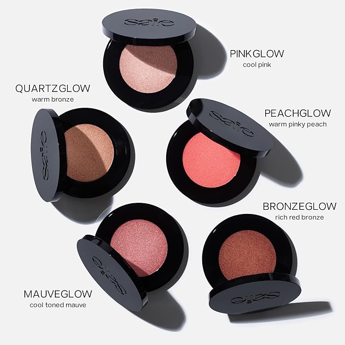 Saie Glow Sculpt Multi-Use Highlighter + Cream Blush - Lightweight with Hyaluronic Acid + Micropearl for Radiant, Glowing Skin - Peachglow (.02 oz)