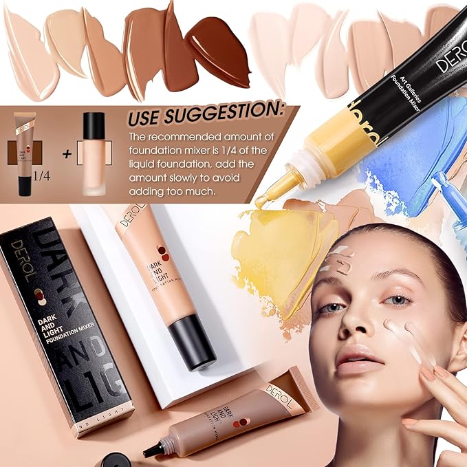 Light Cream Foundation Mixing Pigment for Adjusting Shade and Color Corrector, Blends Easily, Light Cream Color Corrector for Adjusted to Lighten Various Foundation Colors (Light Cream)