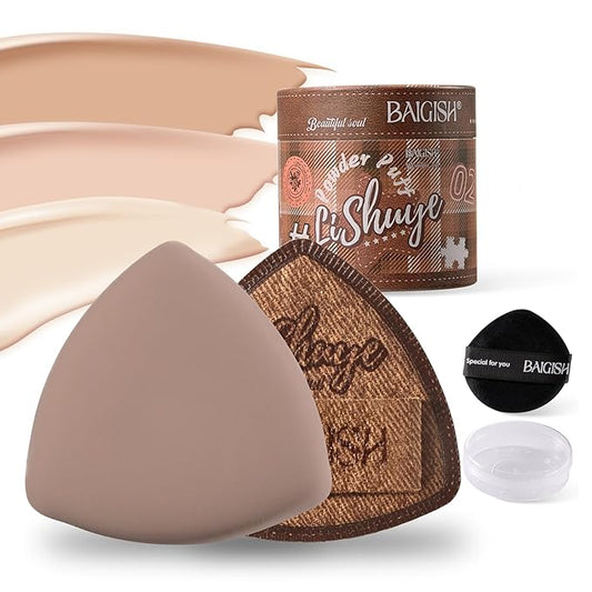 Makeup Sponge Set For Foundation Concealer, Triangle Powder Puff Soft Sponges Blender, Latex Free Blender Sponge For Liquid, Cream, and Powder Seamless & Flawless Makeup (Maillard 2 Set)