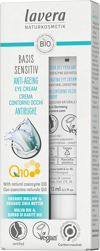 Lavera Basis Sensitiv Anti-Ageing Eye Cream, 0.5 Ounce