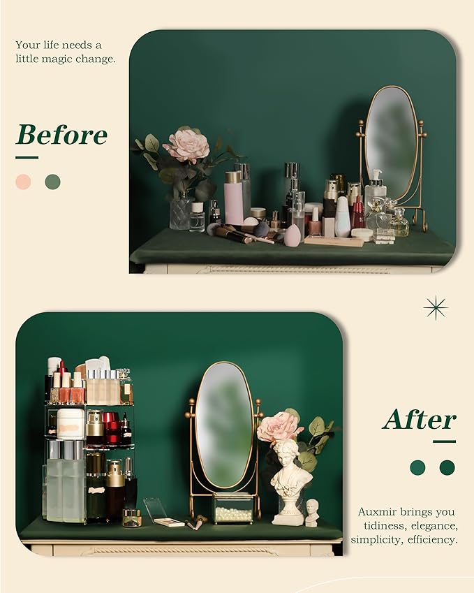 Rotating makeup organizer, 360 spinning