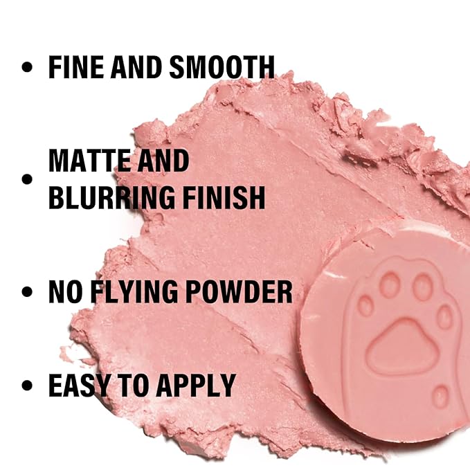 Boobeen Matte Blush Palette for Cheek, Pink Blush Cream, High Pigment Blush, Blendable Face Blusher for Confident Natural Makeup