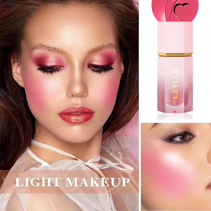 Cream Blush Stick with Brush,Waterproof Multi Cream Blush Skin C5