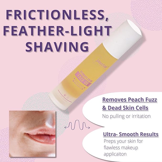 Dermaplaning Oil - Smooth Glide Skin Barrier Shave Oil for Women - Use with Dermaplaning Tool, Facial & Eyebrow Razor, Microblades- Softens Skin Pre & Post Shave