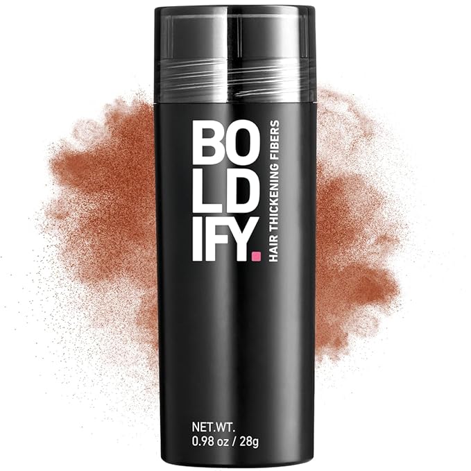 BOLDIFY Hair Fibers (28g) - Fill In Thinning and Fine Hair for an Instantly Fuller, Thicker Look - 14 Shades for Women & Men - Auburn