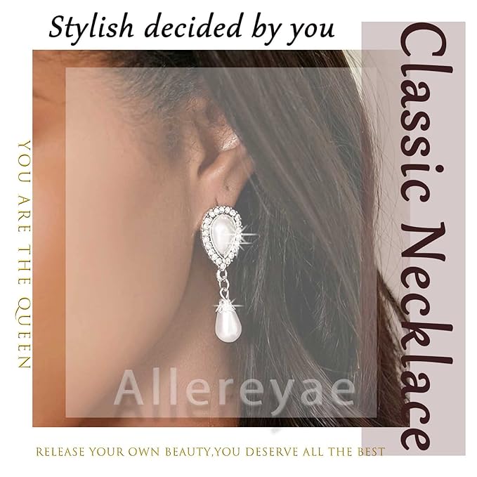 Vintage Pearl Cuff Chain Earrings Gold Chain Ear Cuffs Dangle Chain Cartilage Earrings Pearl Studs Earrings Cartilage Helix Earrings Helix to Lobe chain earrings Jewelry for Women and Girls (Gold B)