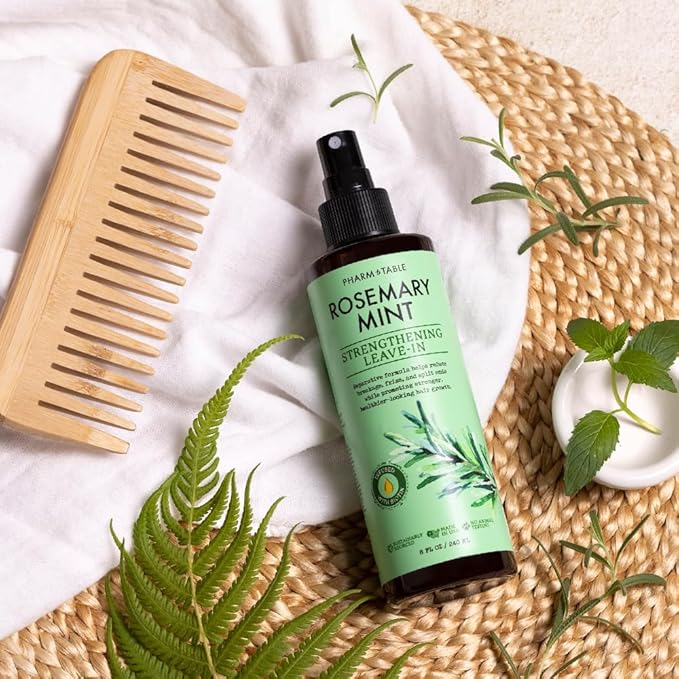 Leave In Conditioner Spray - Rosemary & Mint Scalp Treatment - Anti-Dandruff and Dry & Itchy Scalp Treatment, Hydrating & Medicated Formula for Psoriasis and Scalp Care - Detangles & Nourishes Hair