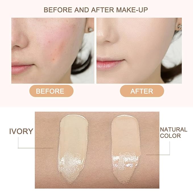 EdmEr Beauty Cream, Beauty Linasi Clear Cover Beauty Cream, Air Cushion Cc Cream, Moisturizing Concealer, Makeup Long Lasting, B-Lvory