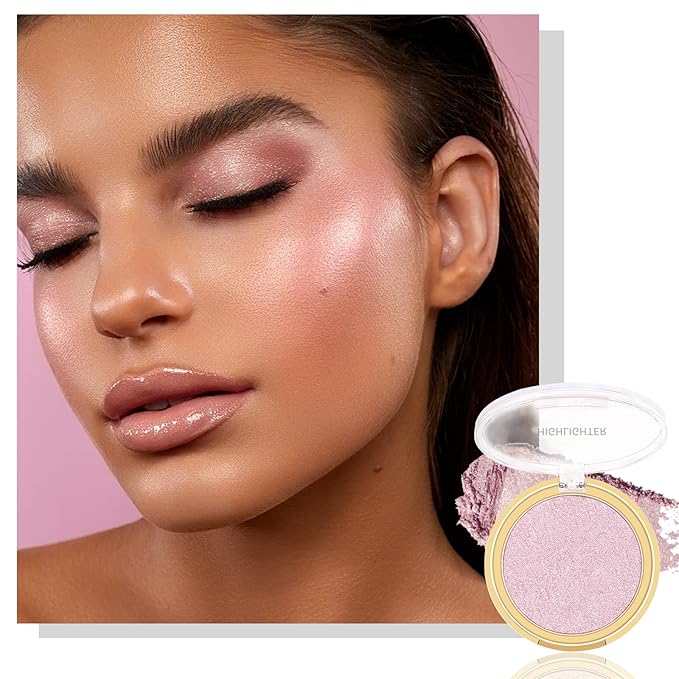 Boobeen Highlighter Powder Palette - Glow Shimmer Illuminator Brighten Skin