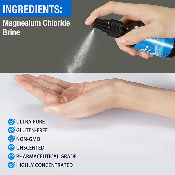 2 Pack Magnesium Oil Spray, Pure