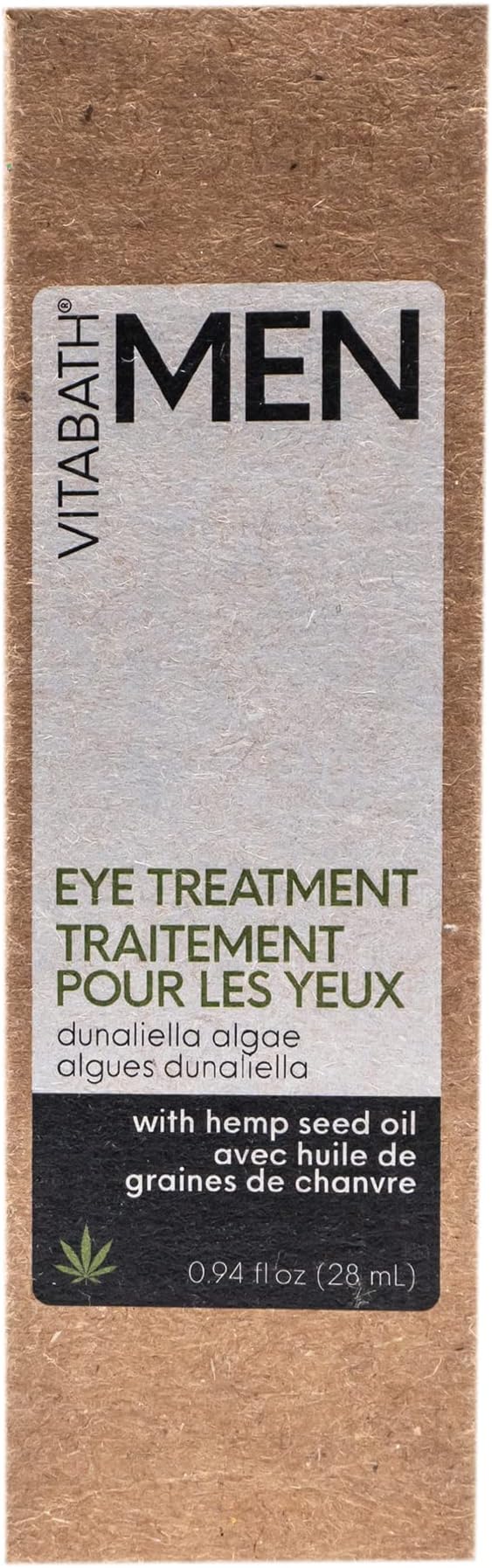 Vitabath Men's Eye Treatment Face Cream Moisturizer Soothe & Reduce Bags, Dark Circles, Puffiness & Look of Wrinkles Around Eyes, Unscented - 0.94 fl oz