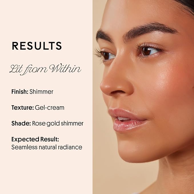 Winky Lux Cheeky Rose Liquid Highlighter, Gel Cream Blush Wand, Blendable & Buildable Pigment, Long Lasting Weightless, Nova