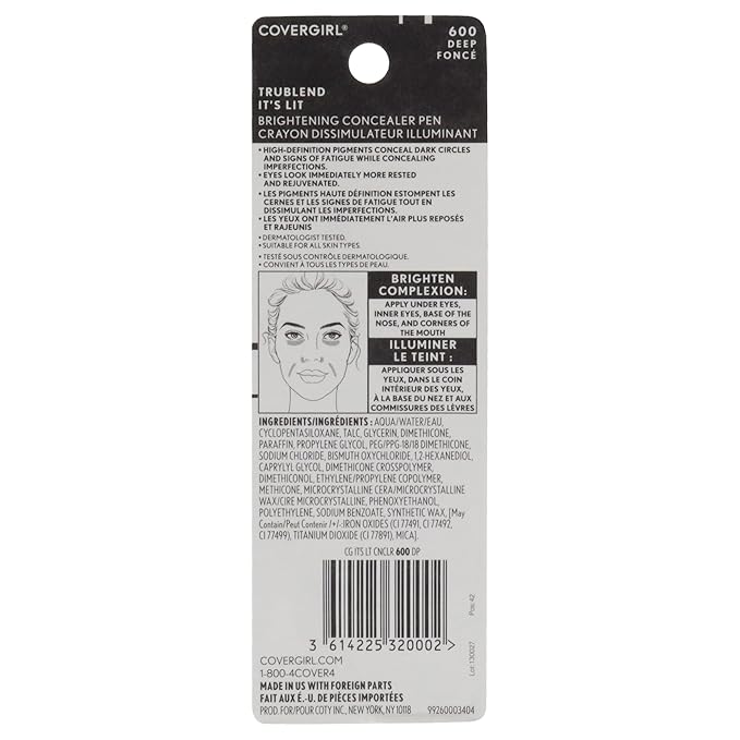 COVERGIRL Trublend It's Lit Concealer, Deep D6-D8, 0.10 0.10 Ounce