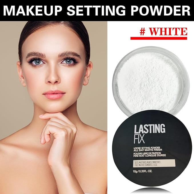 White Setting Powder Translucent Loose Setting Powder Matte