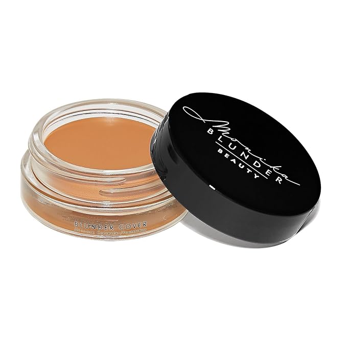 Monika Blunder Beauty - Blunder Cover Foundation Concealer - Shade: 5.5 - Fünf.5 - Medium/Deep, Warm Yellow Undertones - Clean Beauty, All-In-One, Cruelty-Free, Vegan - 0.62 oz