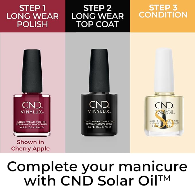 CND Vinylux Longwear Red Nail Polish, Gel-like Shine & Chip Resistant Color, Decadence, 0.5 fl. oz