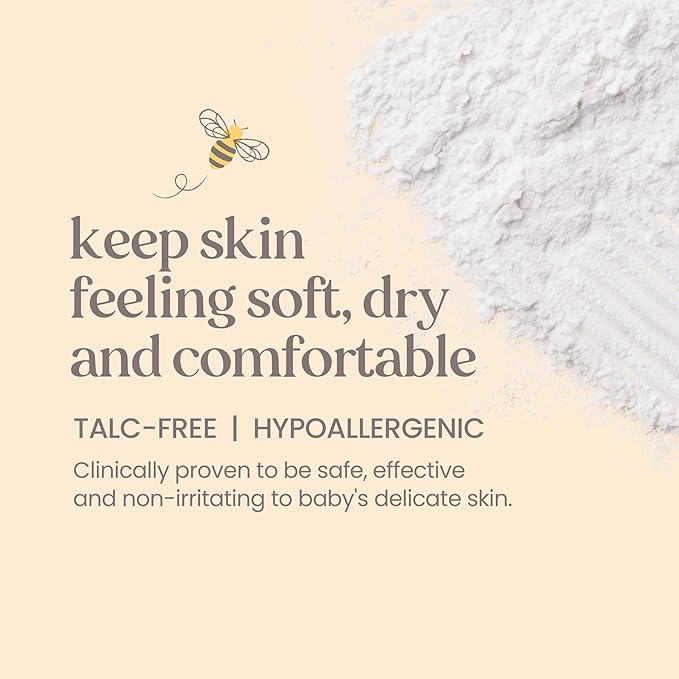 Burt's Bees Baby Dusting Powder, Mothers Day Gifts, Talc Free and Hypoallergenic for Safe and Gentle Comfort, 100% Natural Origin, Pediatrician Tested, 7.5 Oz