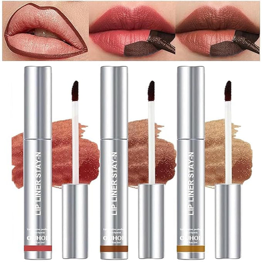 3 PCS Peel Off Lip Liner Set, Peel Long