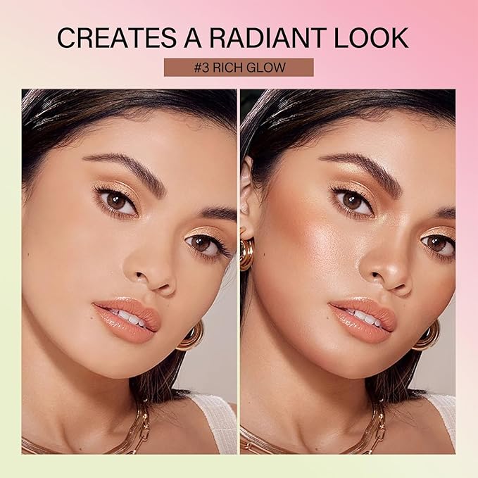 MEICOLY Cream Contour Stick, Shimmery Finish, Rich Glow,