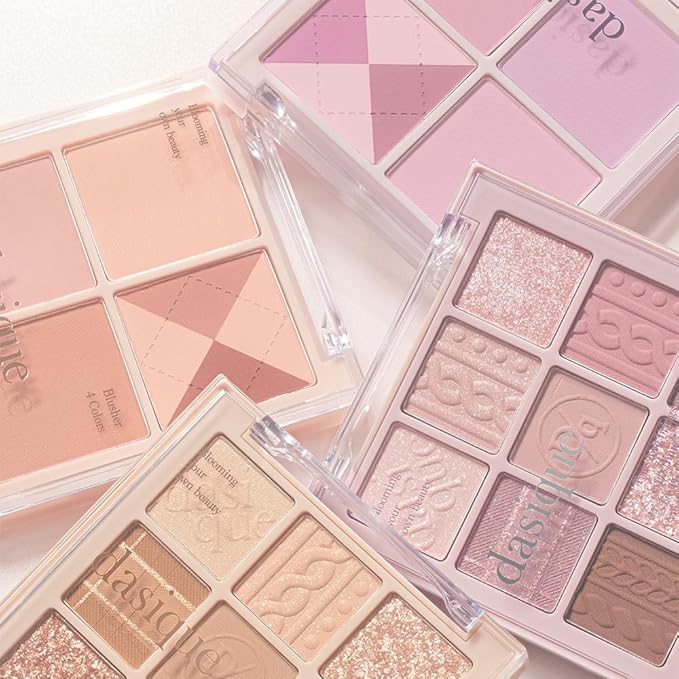 Dasique Blending Mood Cheek #05 Violet Knit l Vegan, Cruelty-Free l 4 Blendable Shades in Lightweight, Long-lasting, Smooth Powder