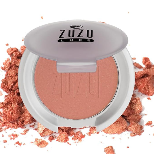 ZUZU LUXE Mineral Blush (Samba - Light Bronze/Warm Shimmer), Natural, Paraben Free, Vegan, Gluten-free, Cruelty-free, Non GMO, 0.1 oz